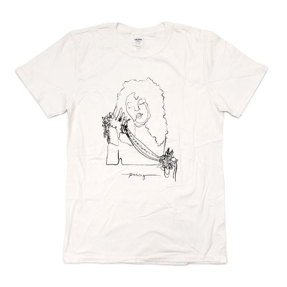 Unisex White Shirt: Hand Drawn
